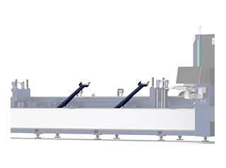 Труборез лазерный с тремя патронами HSG Laser R9035 для резки труб