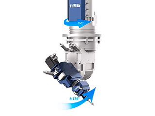 Пятиосевой 3D лазерный станок HSG Laser серии CELL для резки металла