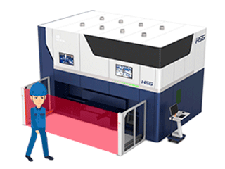 Пятиосевой 3D лазерный станок HSG Laser серии CELL для резки металла