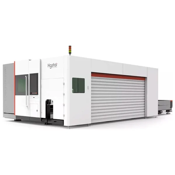 Комбинированный станок лазерной резки HGTECH серии SMART PRO T с защитной кабиной и сменным столом