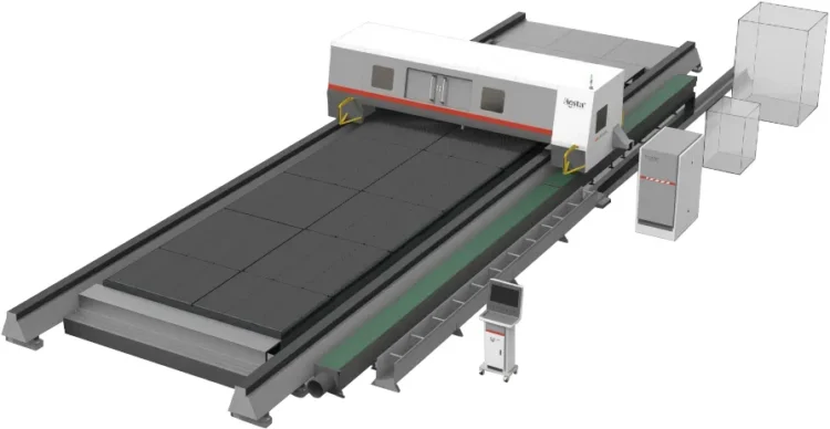 Широкоформатный лазерный станок HGTECH серии Smart LR для резки металла