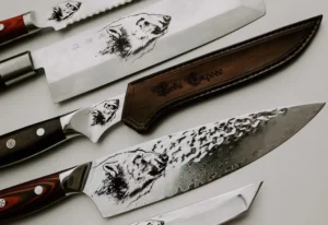 Лазерная гравировка на кухонных ножах